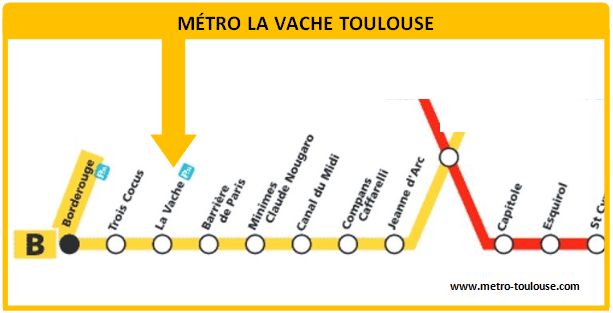 station de métro la vache ligne b